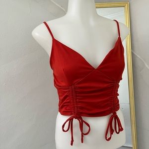 A31 Ruched tank crop top L